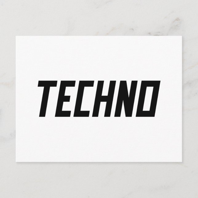 TECHNO Music Vykort (Framsida)