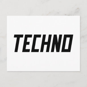 TECHNO Music Vykort