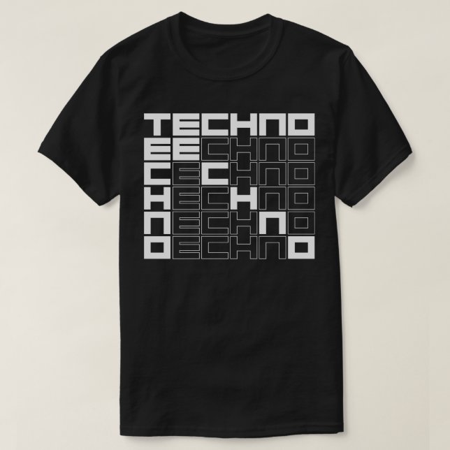 techno musik t shirt (Design framsida)