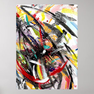 Techno-orkan-målning Poster