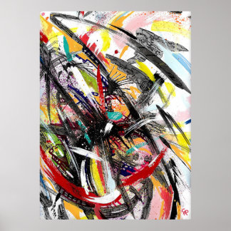 Techno-orkan-målning Poster