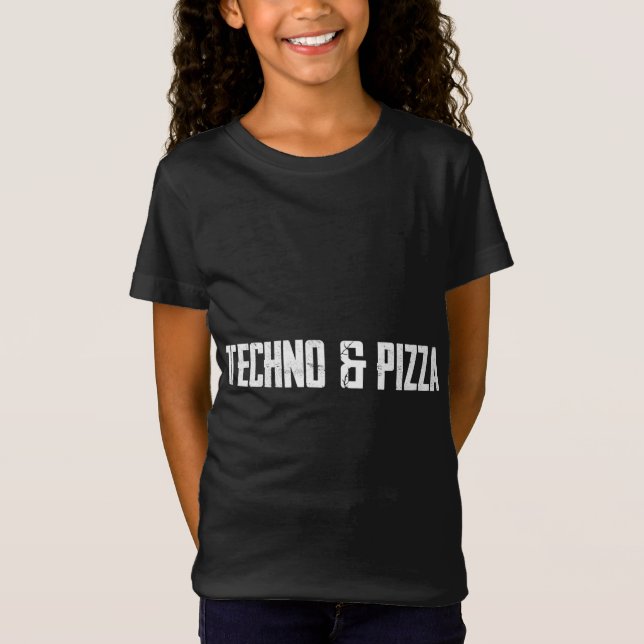 Techno & Pizza T Shirt (Framsida)