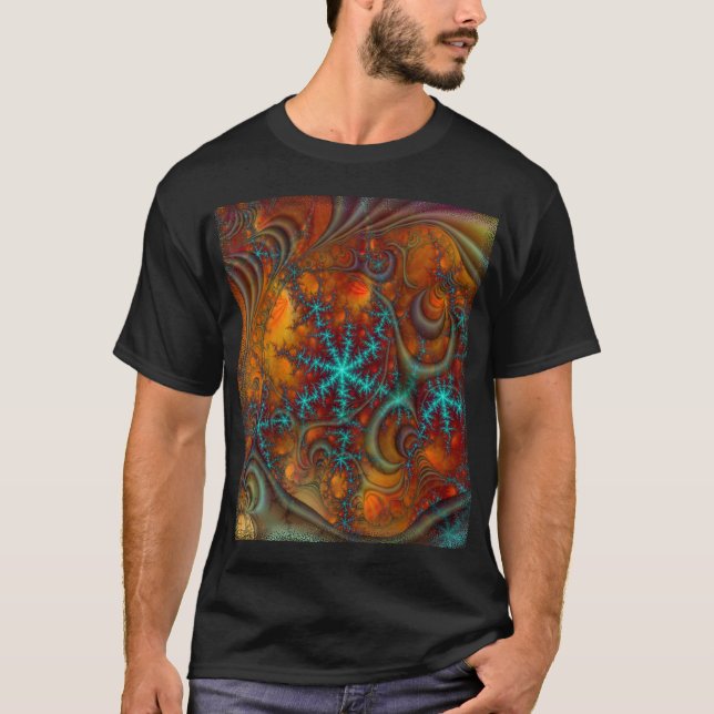 Techno Psychedelic Fractal T-shirt (Framsida)