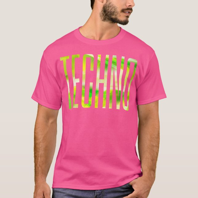 Techno Raver Dj Rave Party Edm Festival T Shirt (Framsida)