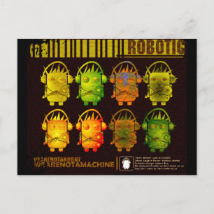 Techno Robot Vykort