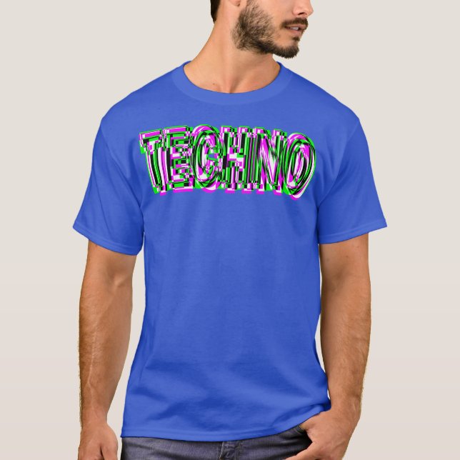 TECHNO Shirt EDM Music Raver T (Framsida)