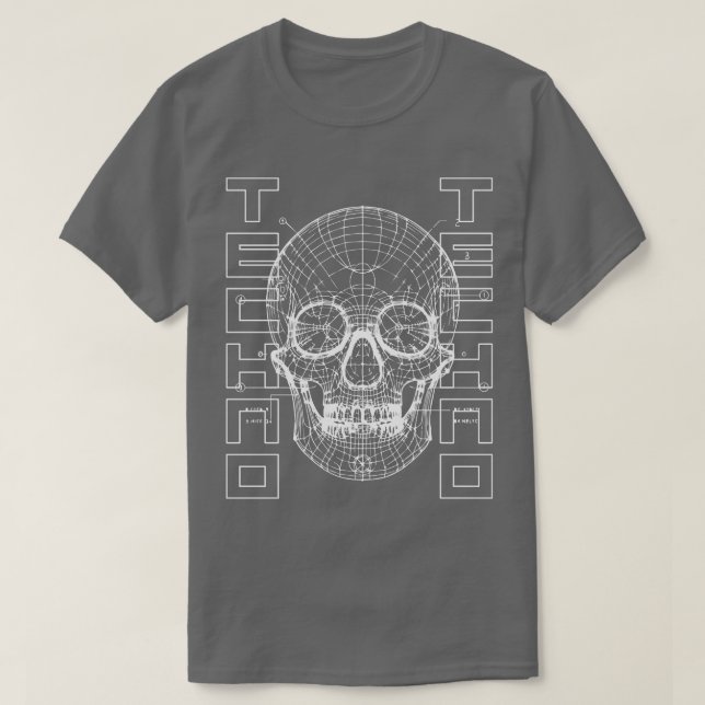 techno skalle t shirt (Design framsida)