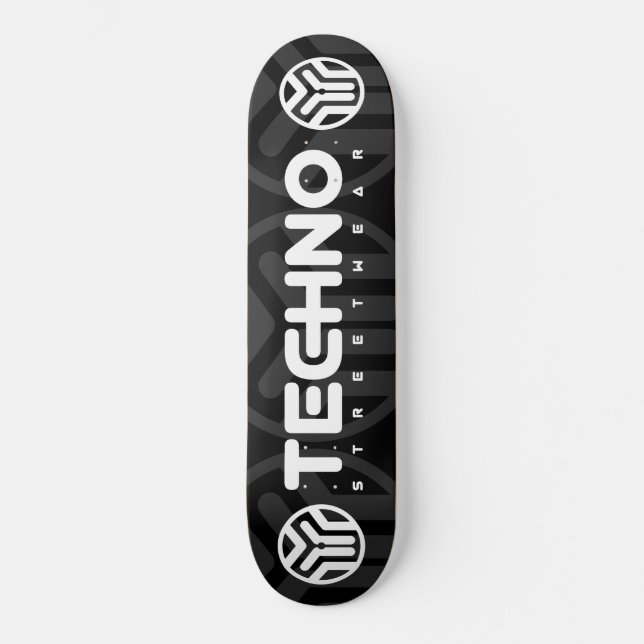 Techno Streetwear - logotyp - Skateboard (Framsida)
