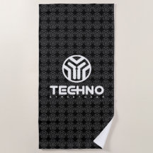 Techno Streetwear - logotyp - strandhandduk