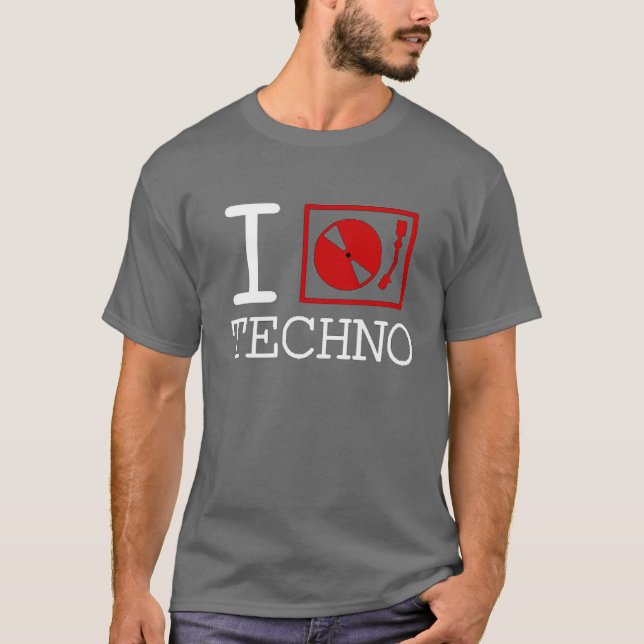 Techno T-tröja Tee (Framsida)