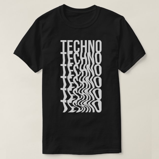 techno text 1 t shirt (Design framsida)