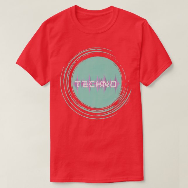 Techno Vågar EDM Music Festival Rave Dubstep T Shirt (Design framsida)