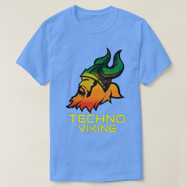 Techno Viking Hard Dance T Shirt (Design framsida)