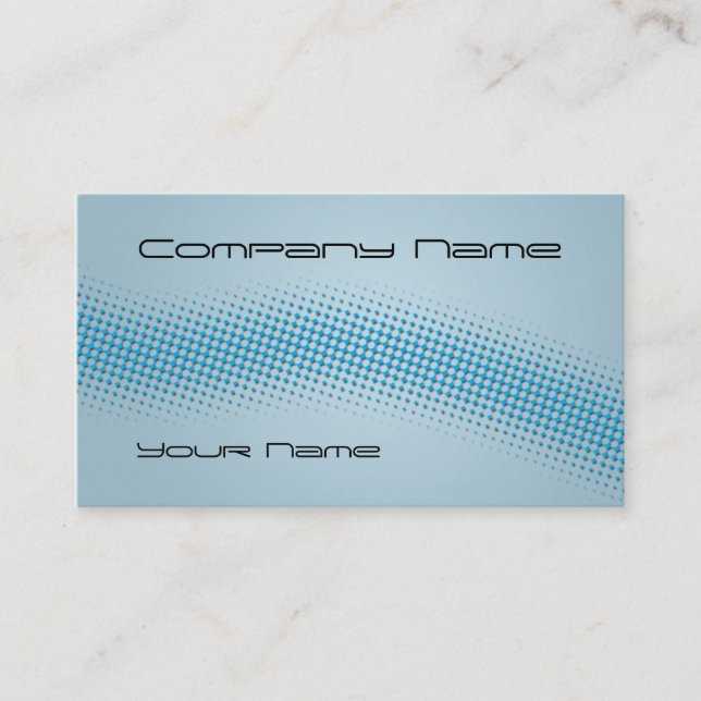 Techno Wave Embossed Blue Visitkort (Framsida)
