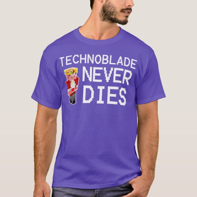 Technoblades Never Dies Video Game Gaming Gamer bi T Shirt (Framsida)