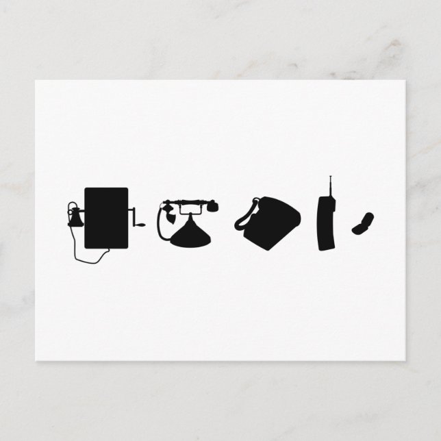 Technologie Evolutionstheorie des Telefon  Vykort (Framsida)