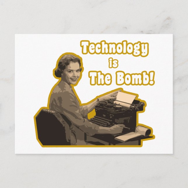 technology_is_the_bomb vykort (Framsida)