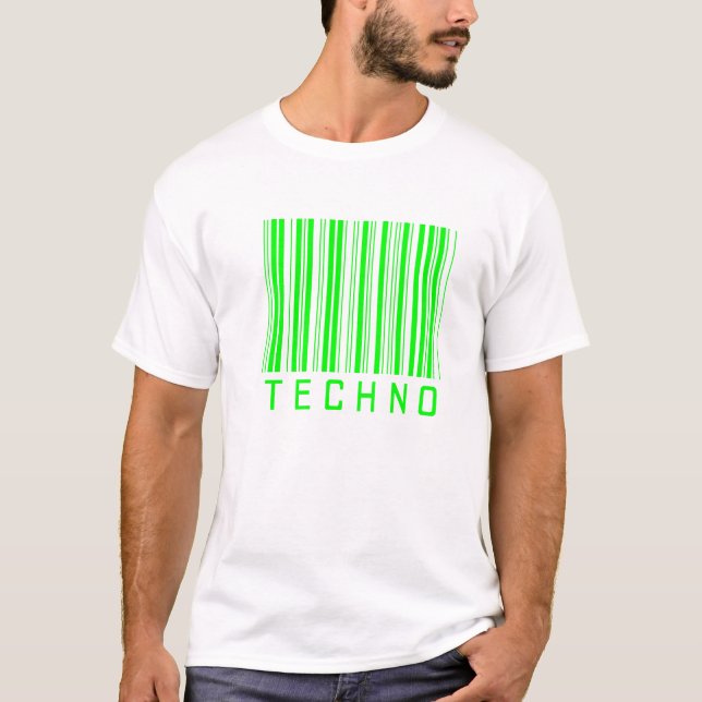 technomusikbarcode tee shirt (Framsida)