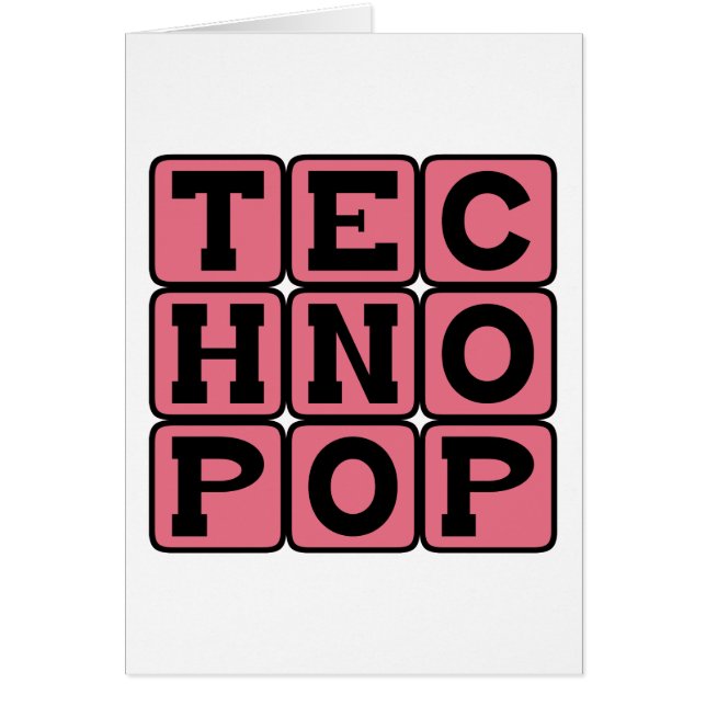 Technopop, Music Genre Hälsningskort (Framsidan)