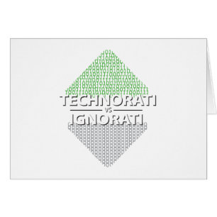 Technorati vs Ignorati Binary Card Hälsningskort