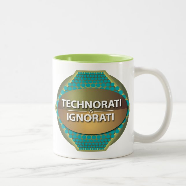 Technorati vs Ignorati Två-Tonad Mugg (Höger)