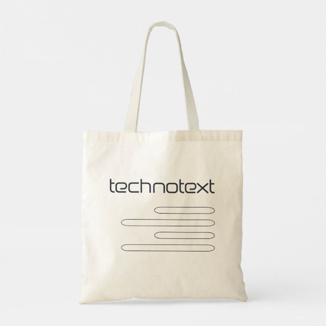 Technotext-handväska Tygkasse (Baksida)
