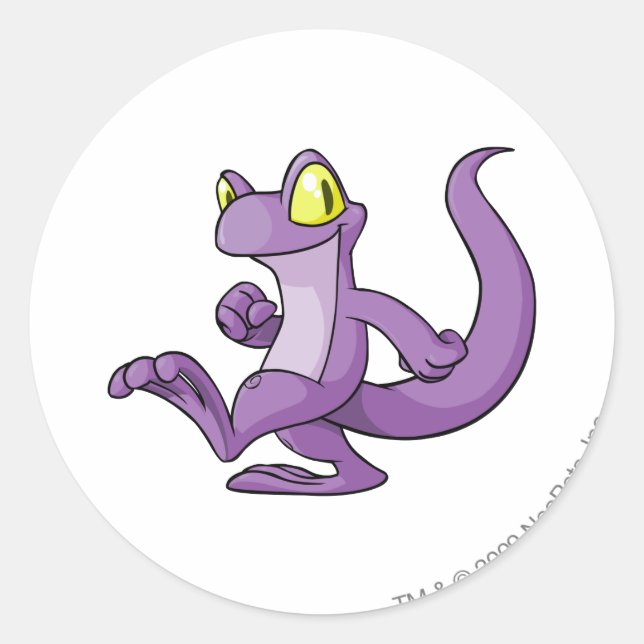 Techo Lila Runt Klistermärke (Framsida)