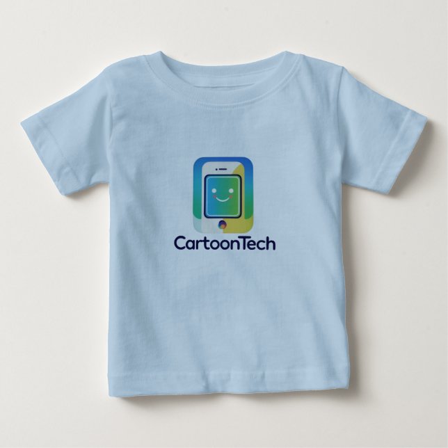 TechToon Tecknad Ansikte T-Shirt (Framsida)