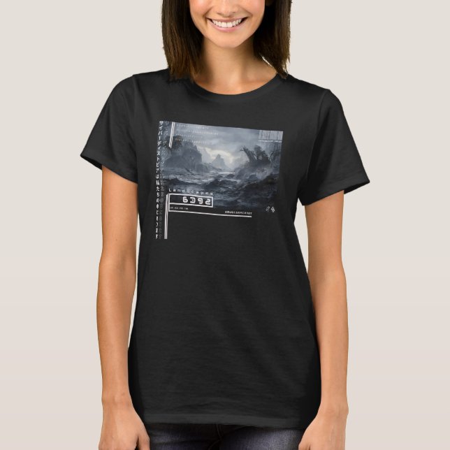 Techwear Goth Ninja Landscapes 6392 T Shirt (Framsida)