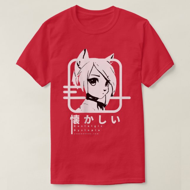Techwear Japanska Anime Nostalgic T Shirt (Design framsida)