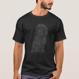 Teckel Porträtt Hunting Hund Hunter German Dachshu T Shirt