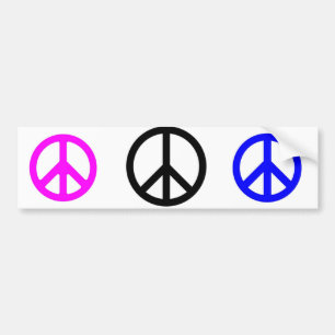 tecken 3peace bildekal