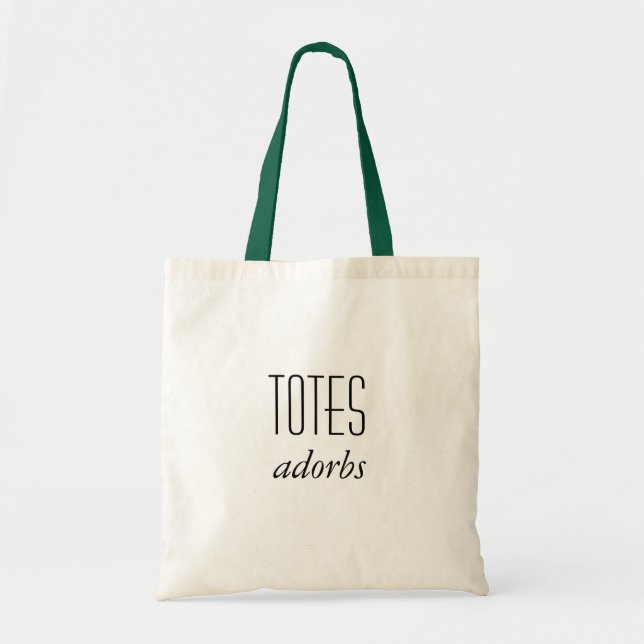 Tecken Adorbs Tote Bag Tygkasse (Framsidan)