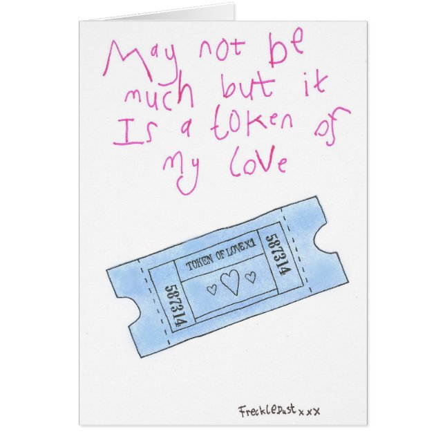 tecken av min kärlek hälsningskort (Framsidan)