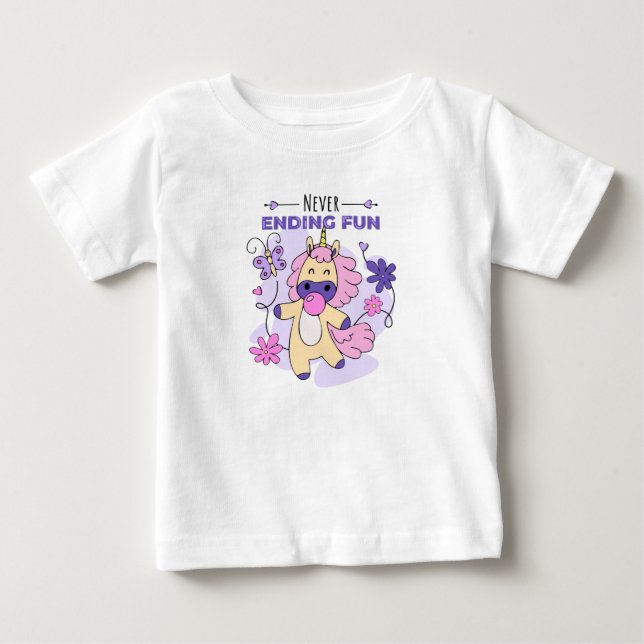 Tecken Enhörning Gumm Roligt T Shirt (Framsida)