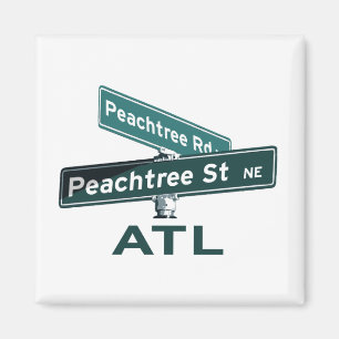 Tecken för ATL Peachtree Magnet