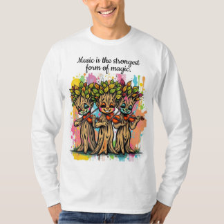 Tecken för Cute Musical Träd T Shirt