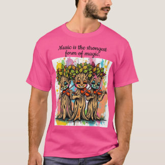 Tecken för Cute Musical Träd T Shirt