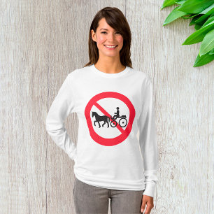 Tecken för inga hästdragna fordon t shirt