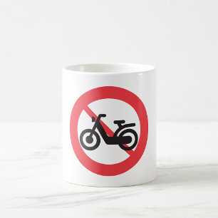 Tecken för ingen motorcykel kaffemugg
