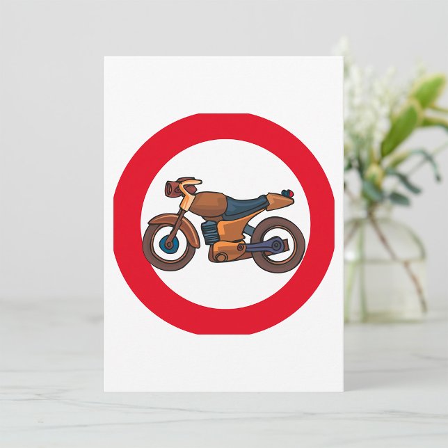 Tecken för ingen motorcykelstrafik inbjudningar (Skapare uppladdad)