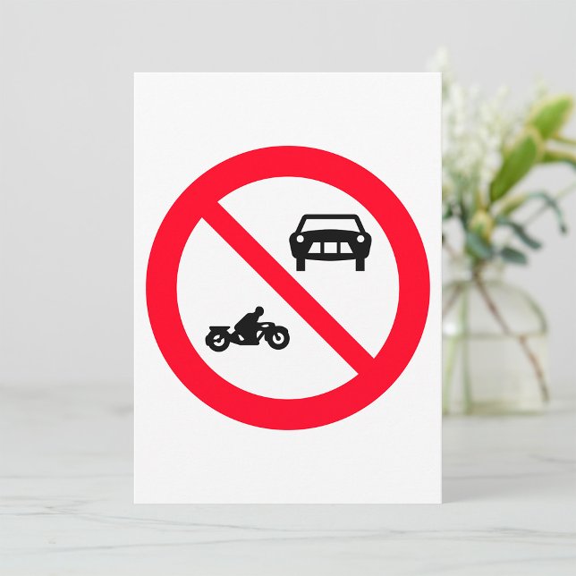 Tecken för ingen trafik inbjudningar (Skapare uppladdad)