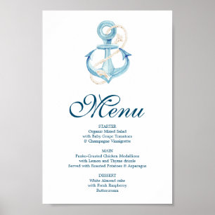 Tecken för Nautisk flotta eller Pub-meny Poster