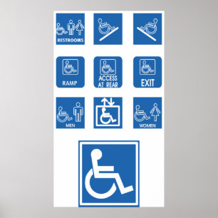 Tecken för rullstolstillgänglighet poster