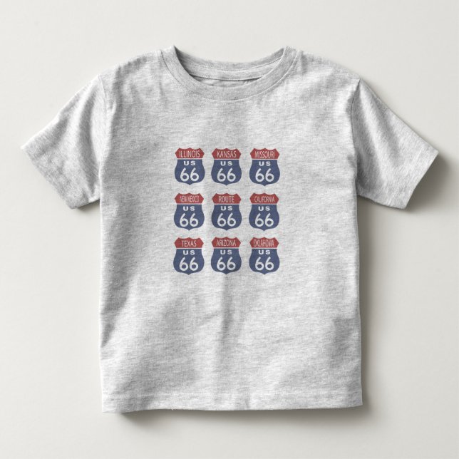 Tecken för rutt 66 tee shirt (Framsida)