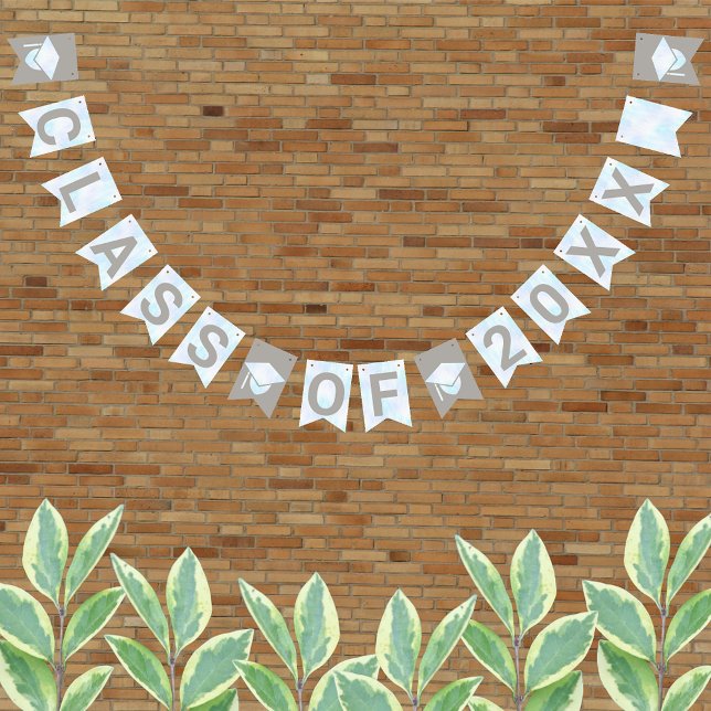 Tecken för studenten vita opal Party-tecken år Vimplar (Skapare uppladdad)