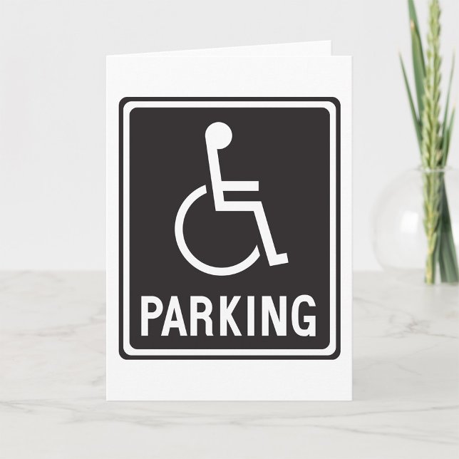 Tecken för tillgänglig parkering rullstolssymbol kort (Skapare uppladdad)