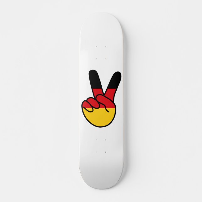 Tecken för tyska flaggan V Mini Skateboard Bräda 18,5 Cm (Framsida)