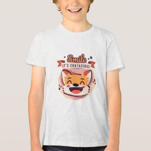 Tecken Fox Smile Kids Baby T-Shirt