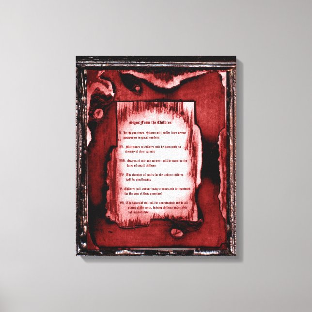 Tecken från barnen canvastryck (Framsida)